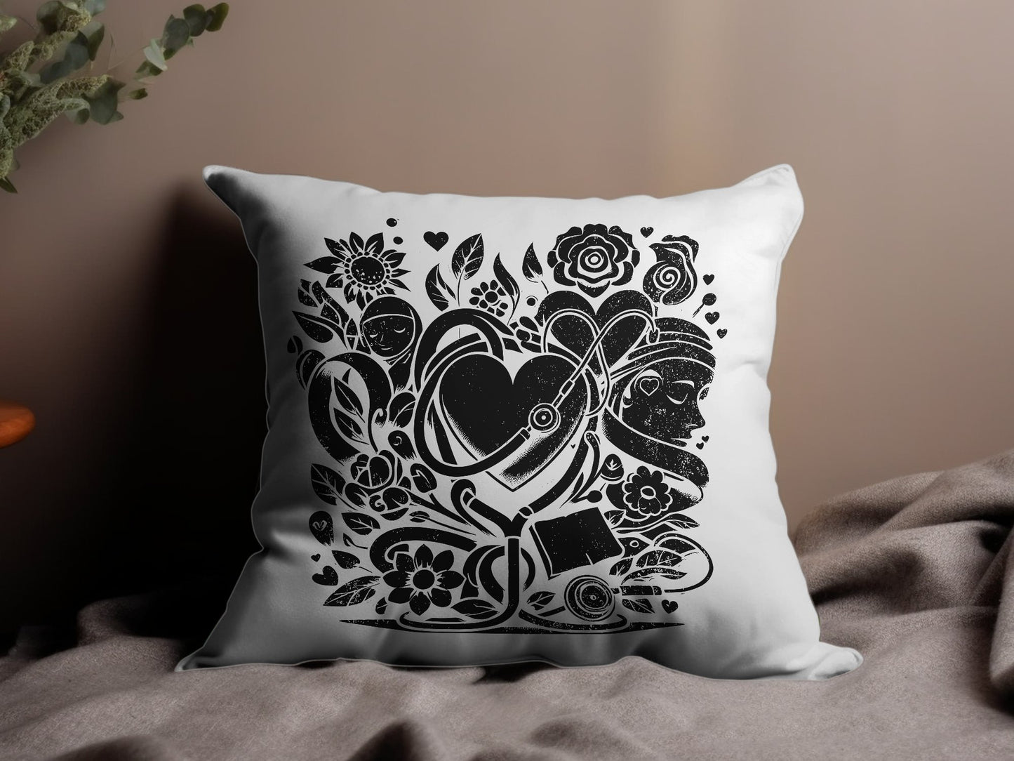 Chalk Art Chronic Illness Support Pillow for Spoonie