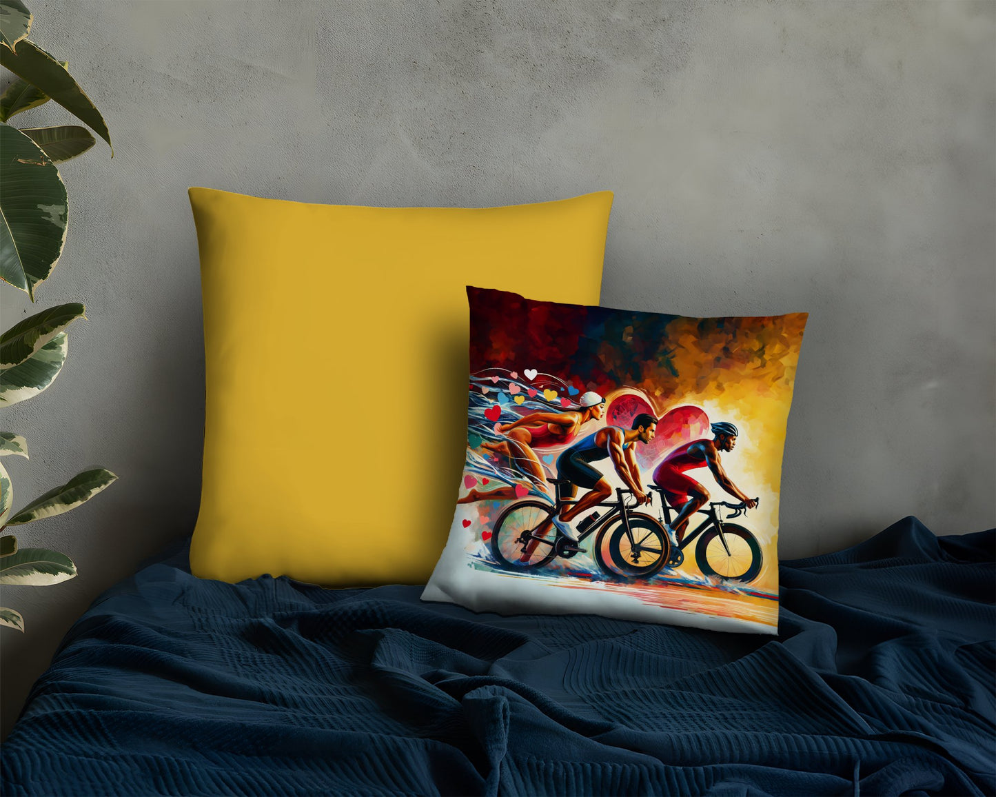 Triathlon Inspired Pillow Valentine's Day