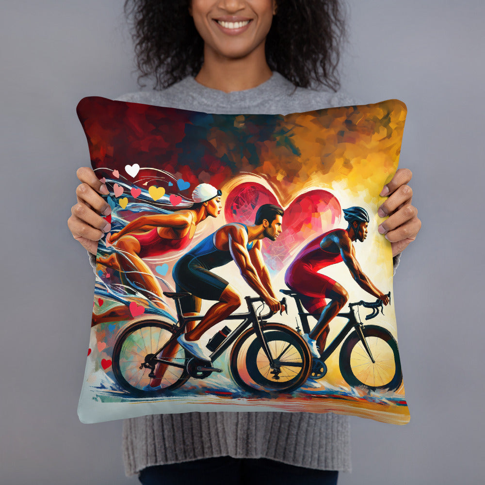 Triathlon Inspired Pillow Valentine's Day