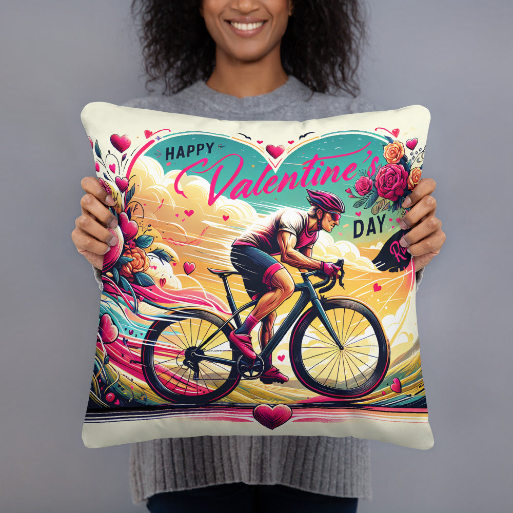Cycling Pillow for Cyclist Gift, Valentine's Day