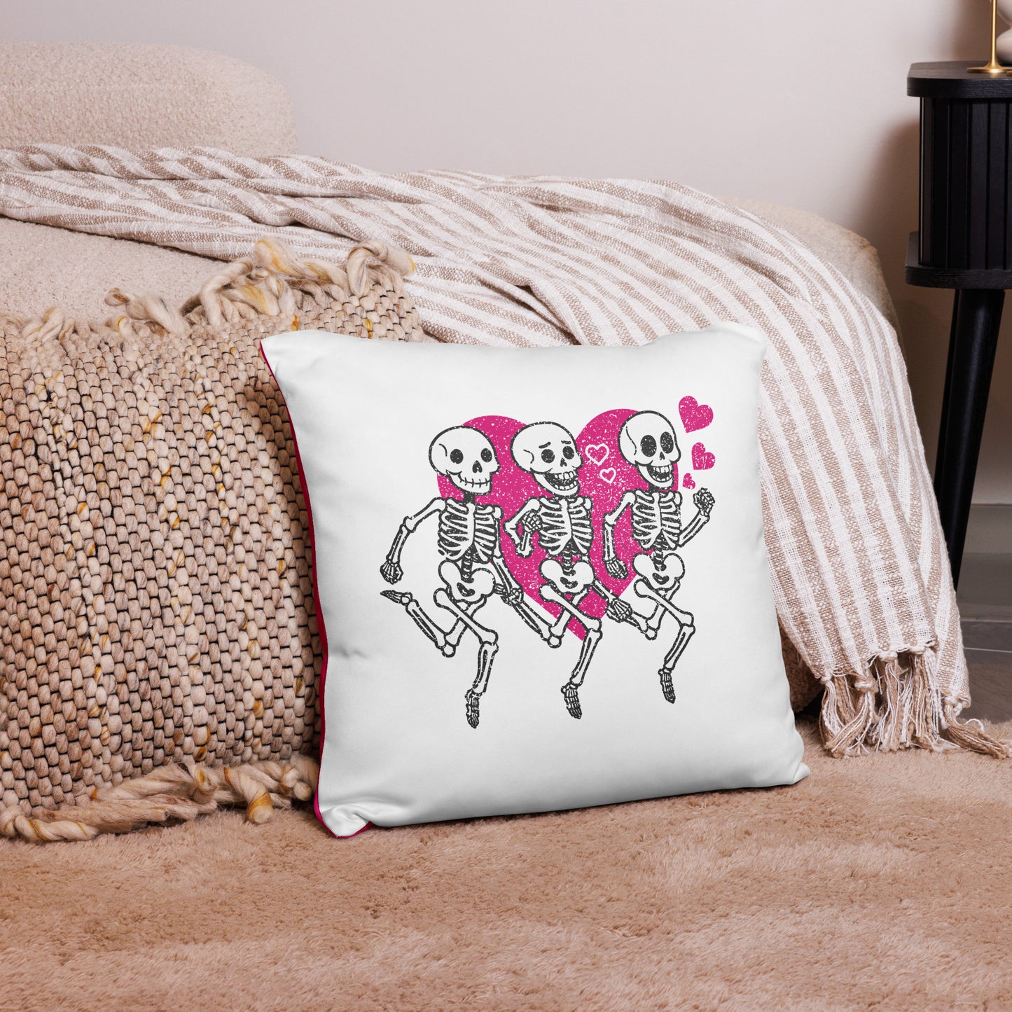 Skeleton Runner Gift Cushion | Heart Pillow