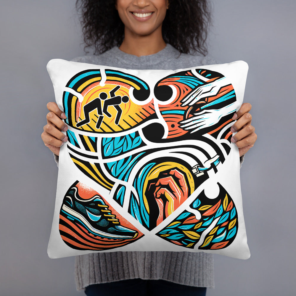 Triathlon Love Themed Pillow Valentine's Gift for Triathlete