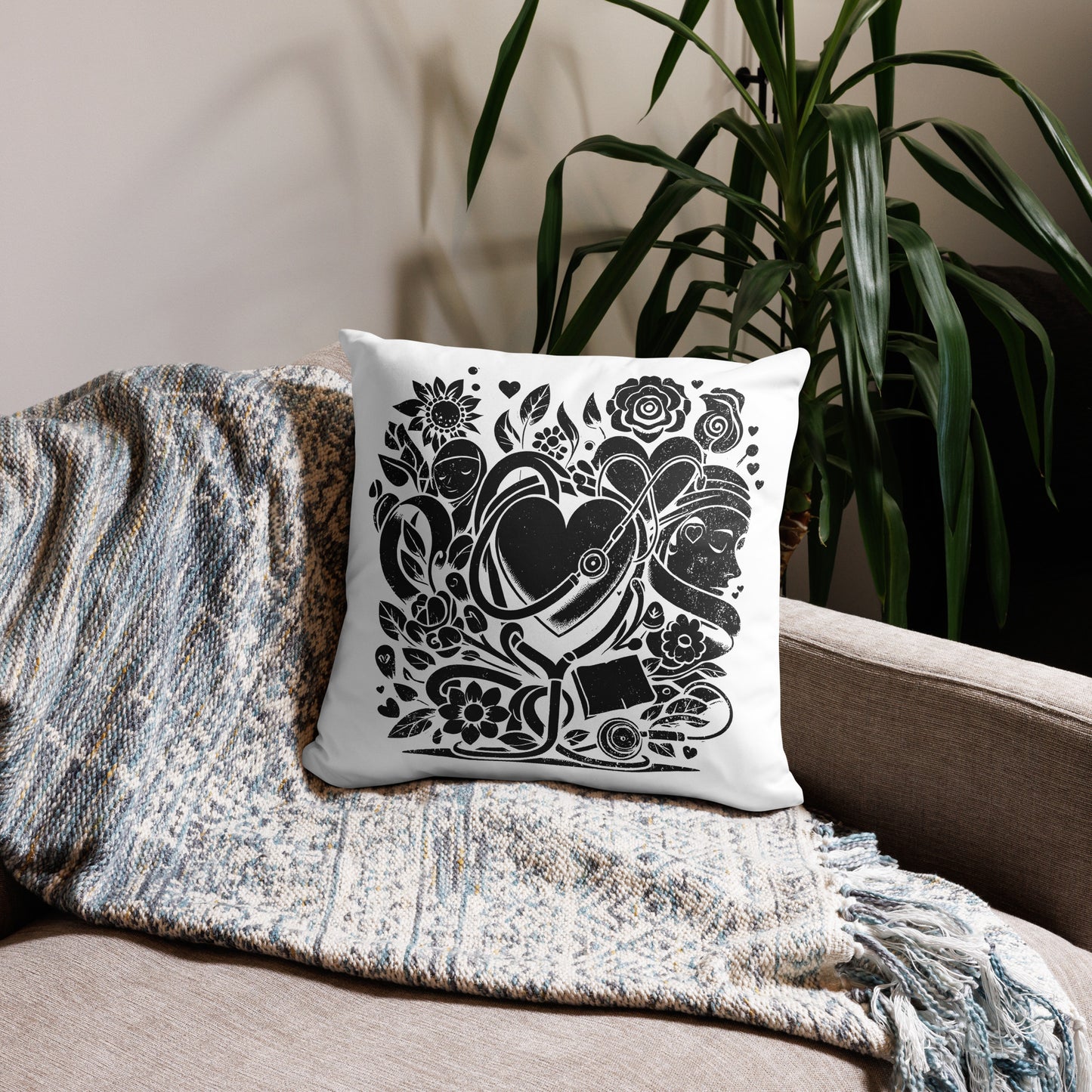 Chalk Art Chronic Illness Support Pillow for Spoonie