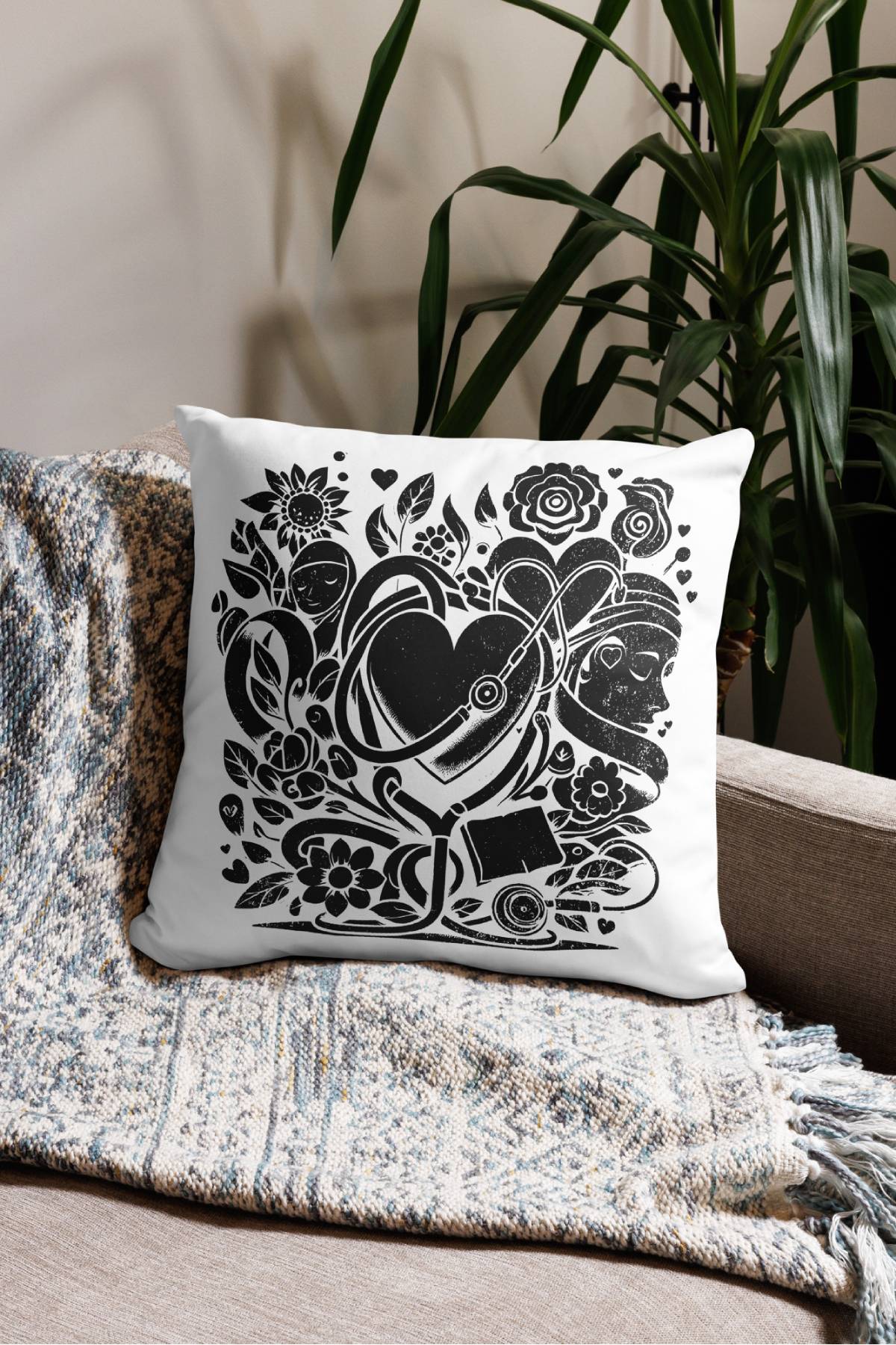 Chalk Art Chronic Illness Support Pillow for Spoonie