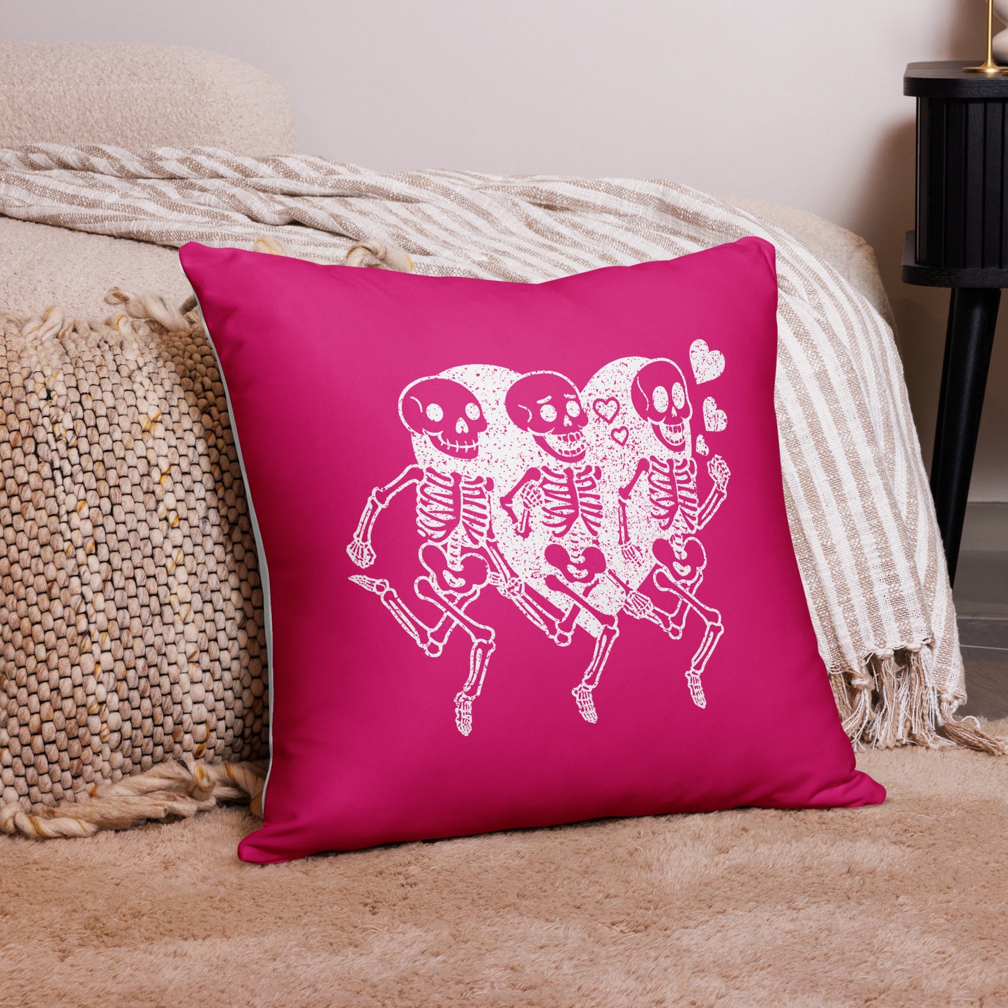 Skeleton Runner Gift Cushion | Heart Pillow