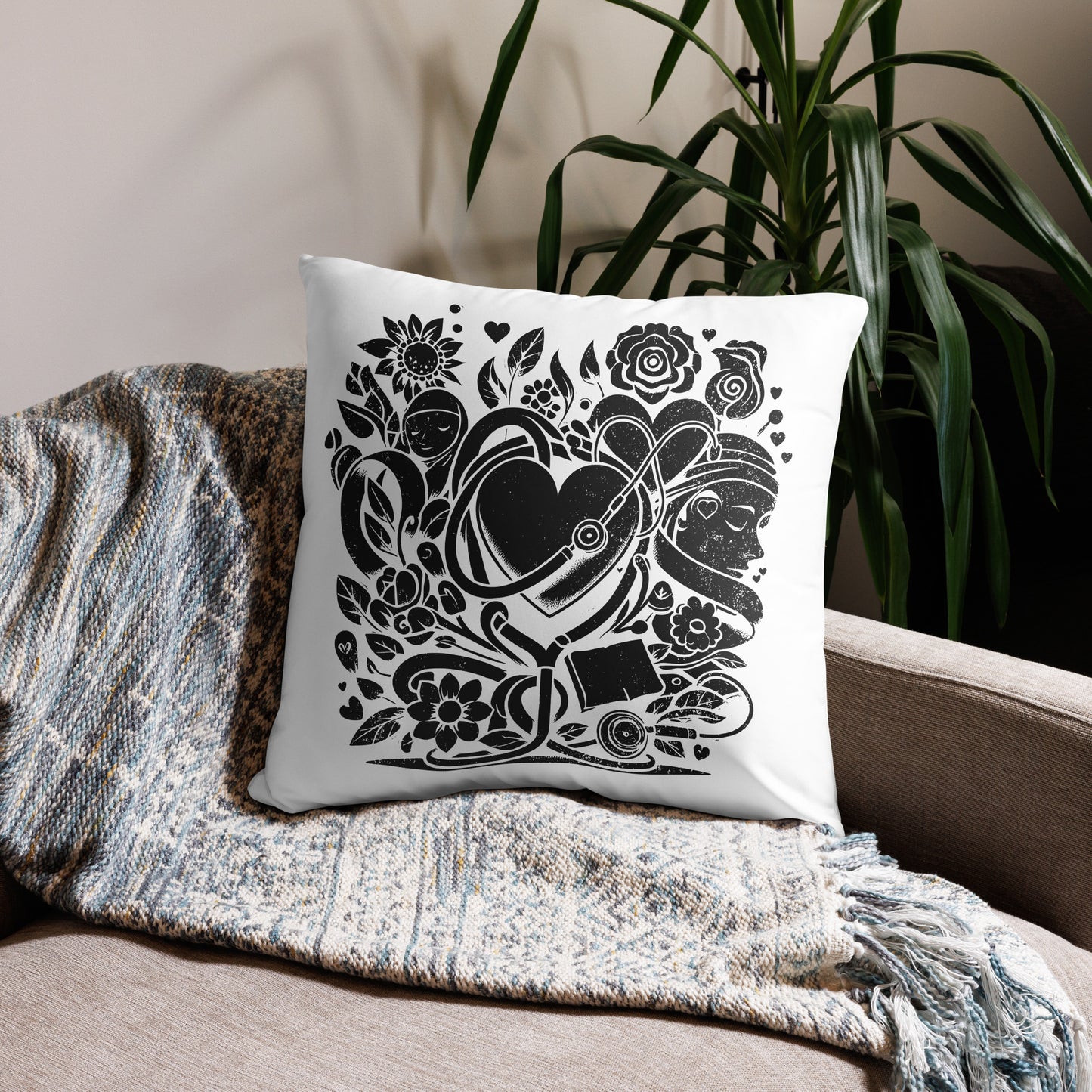 Chalk Art Chronic Illness Support Pillow for Spoonie