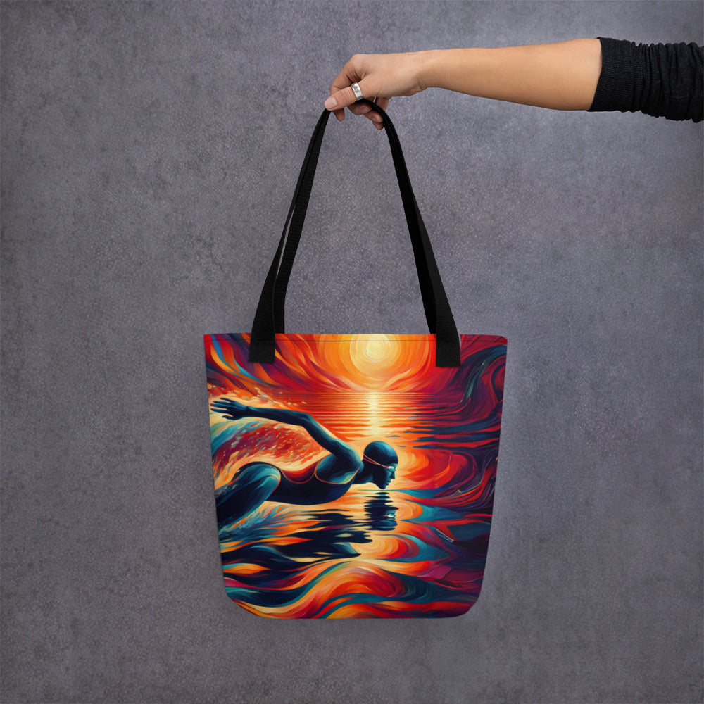 Abstract Swim gift for Swimmer Tote Bag