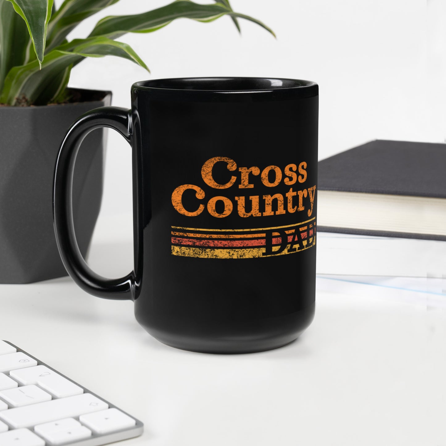 Retro Cross Country Running Dad Mug