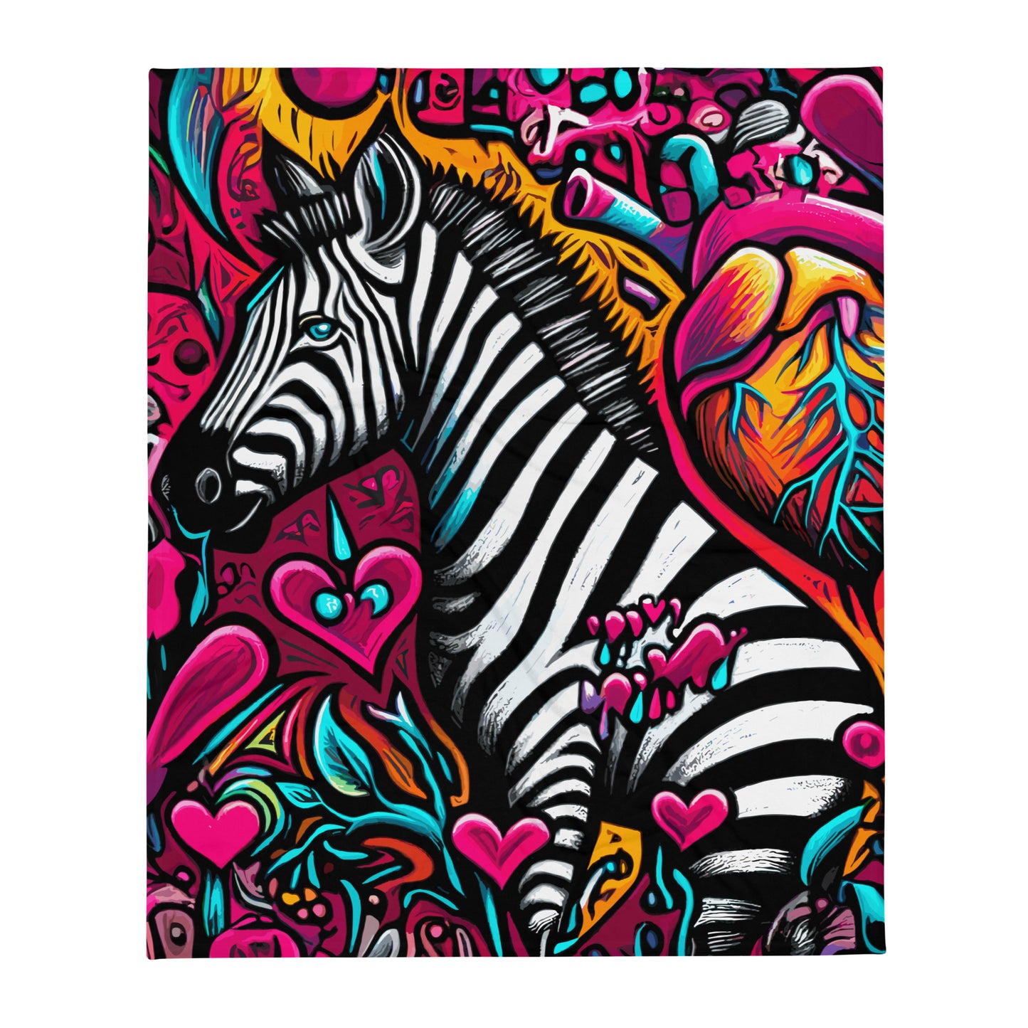 Vibrant Zebra Chronic Illness Blanket