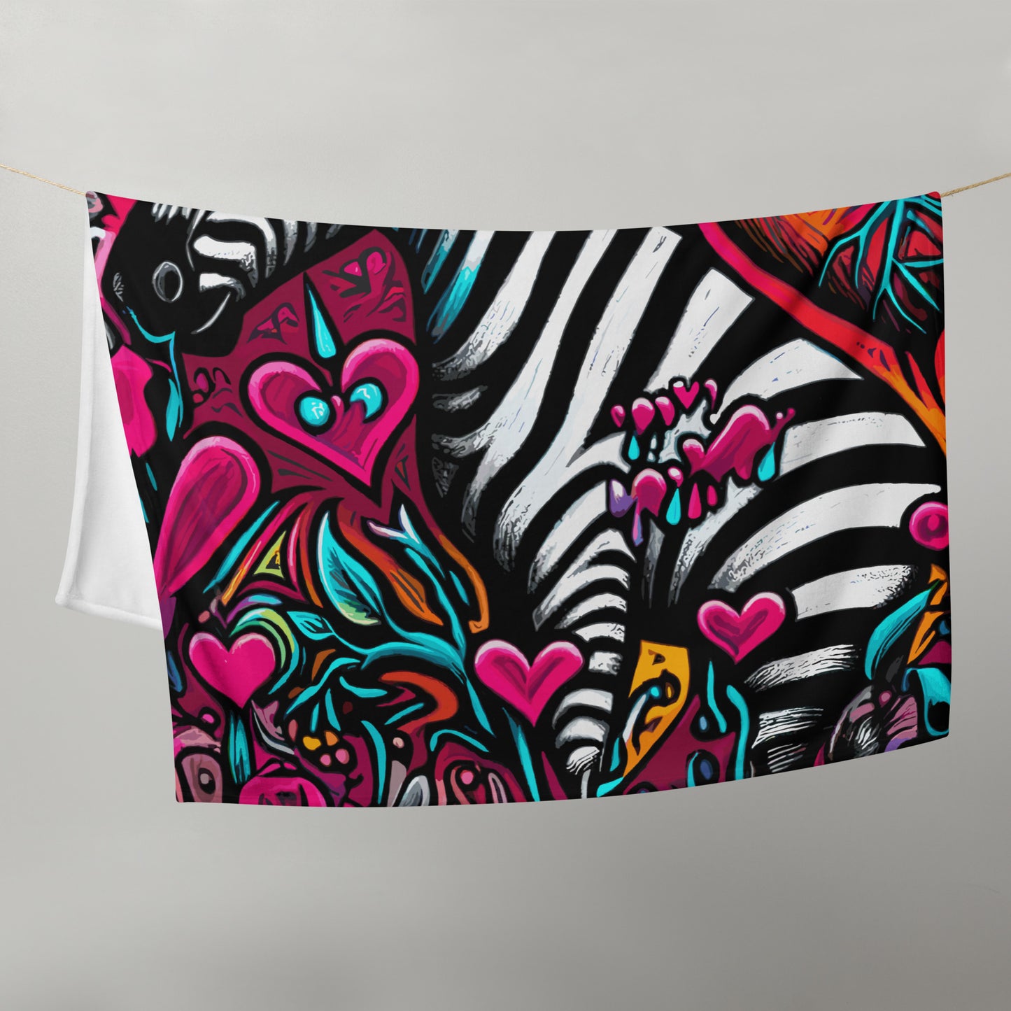 Vibrant Zebra Chronic Illness Blanket