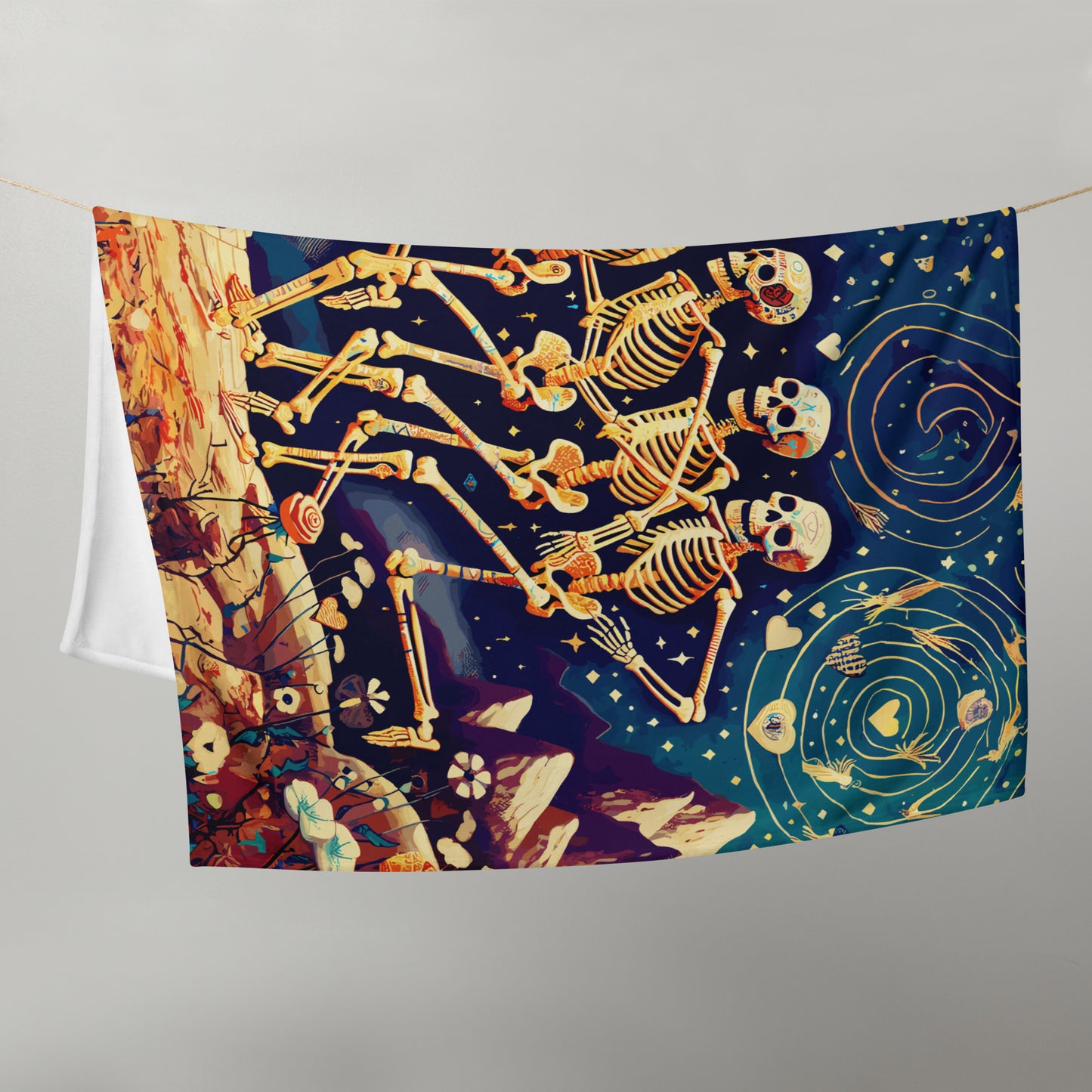 Skeleton Runners Blanket: Gothic Throw