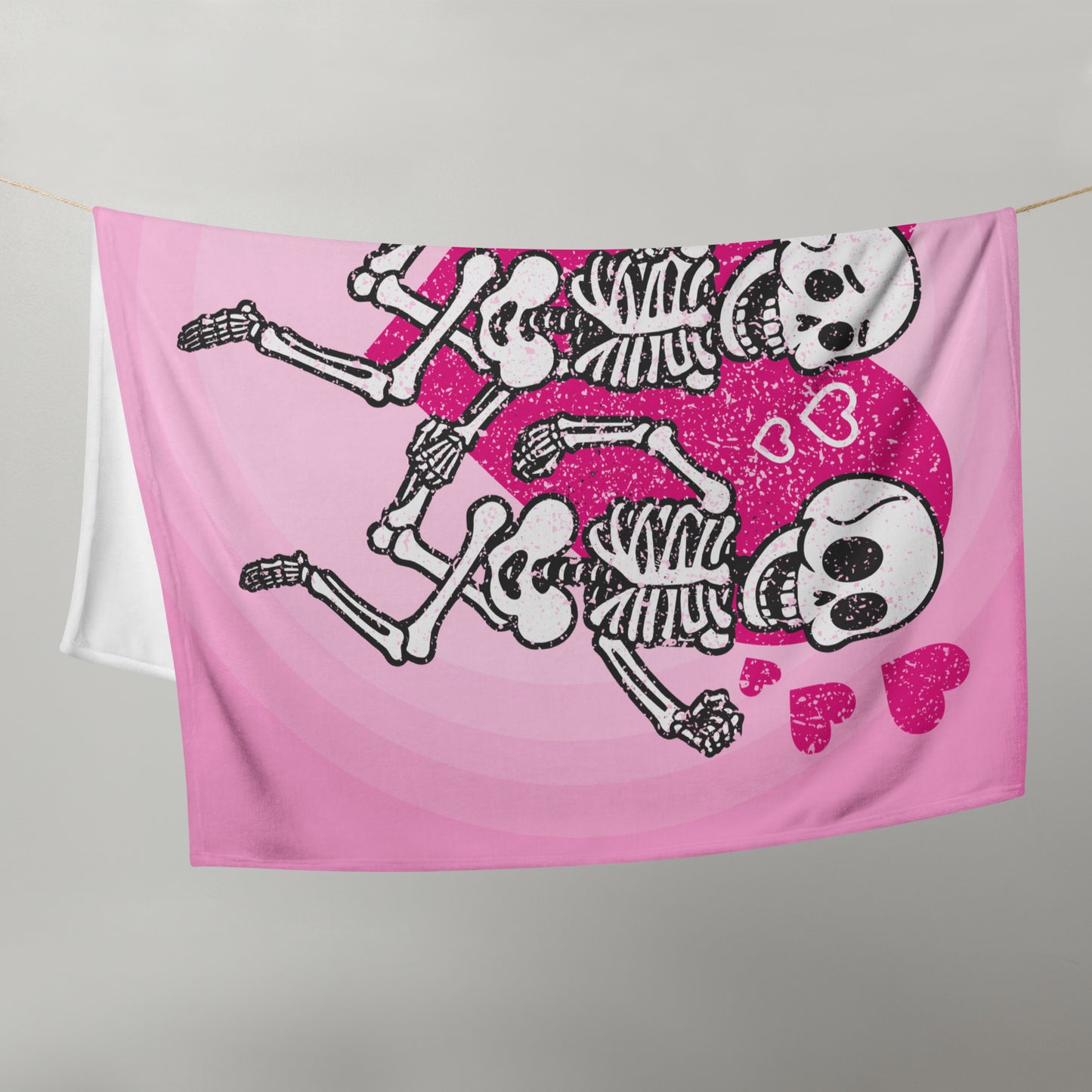 Skeletons Love Blanket for Valentine's Day
