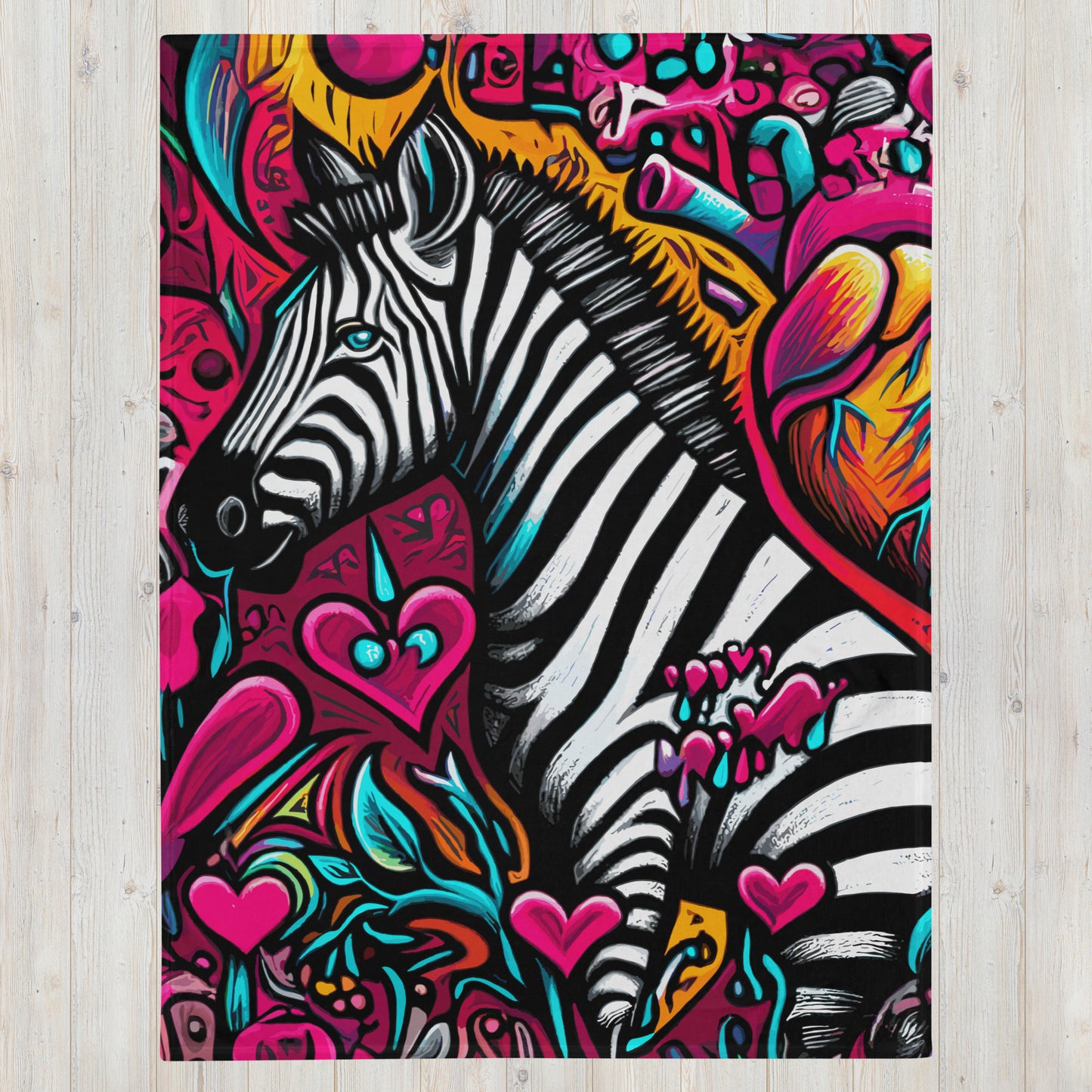 Vibrant Zebra Chronic Illness Blanket