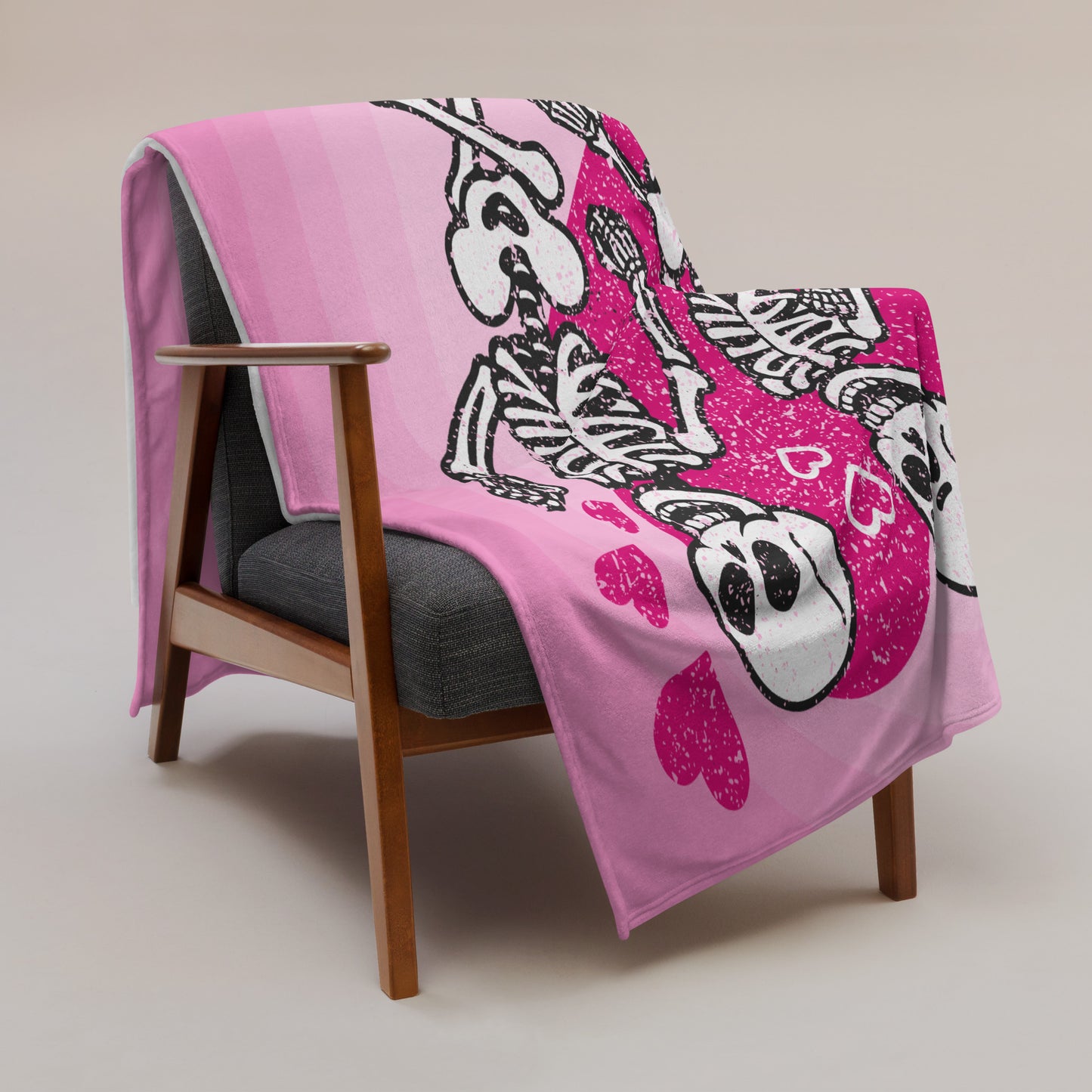 Skeletons Love Blanket for Valentine's Day