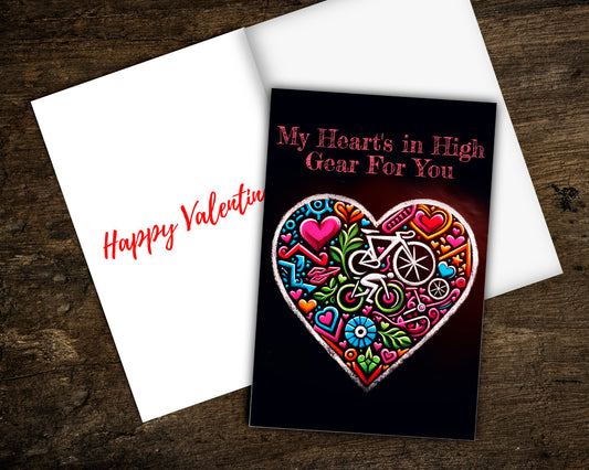 Valentine's Day Card with Bicycle
