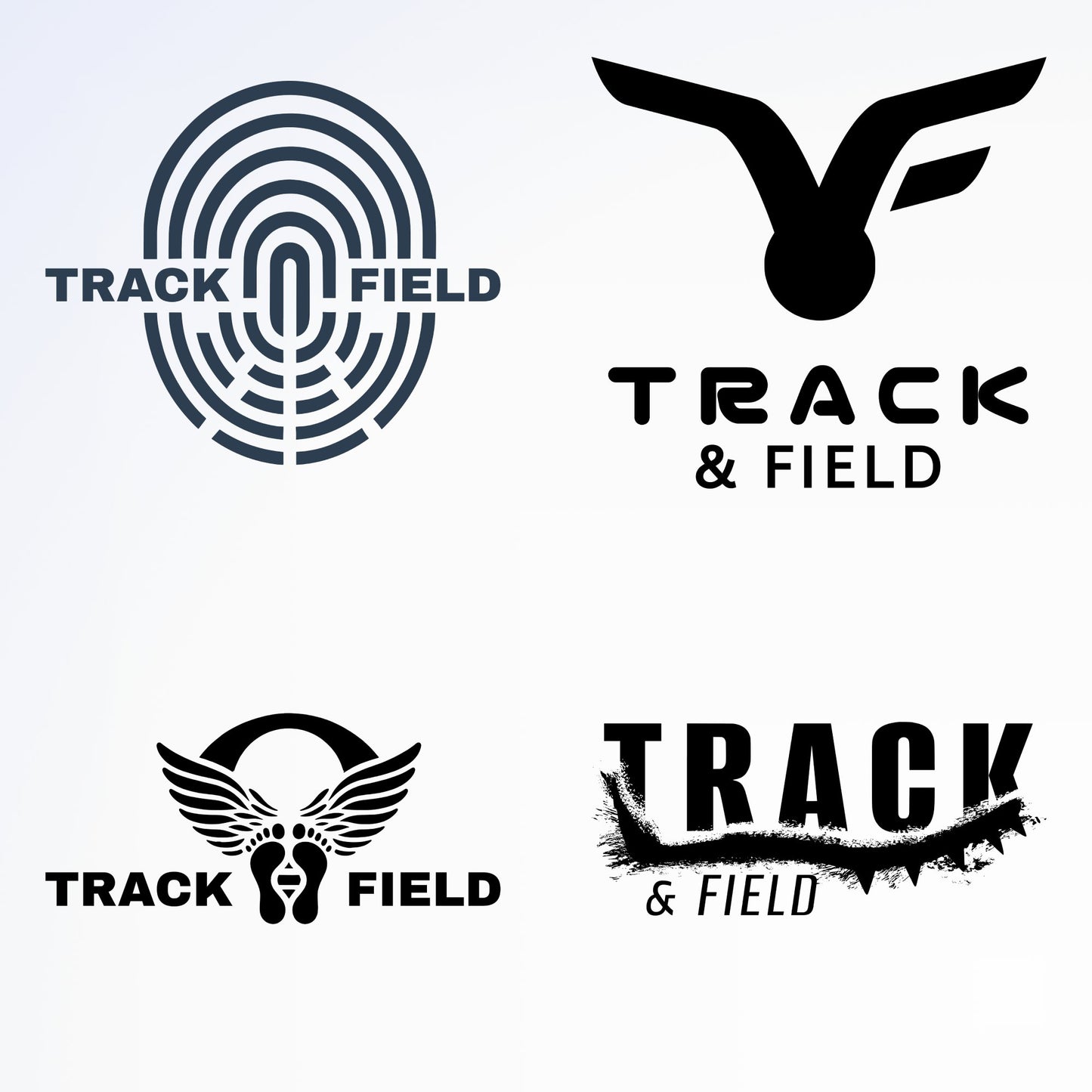 Vintage Footprints Run Track And Field Svg