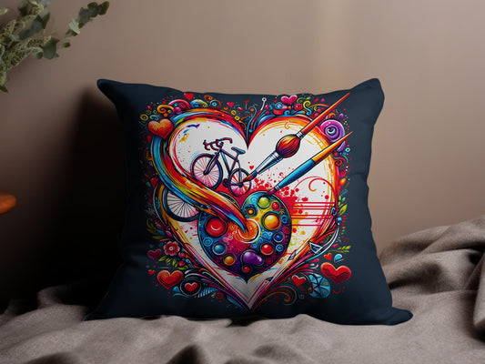 Love Pillow for Cyclist - Heart