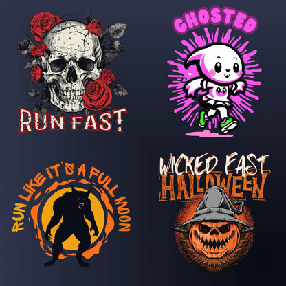 Halloween 5K Run Logo Png Bundle