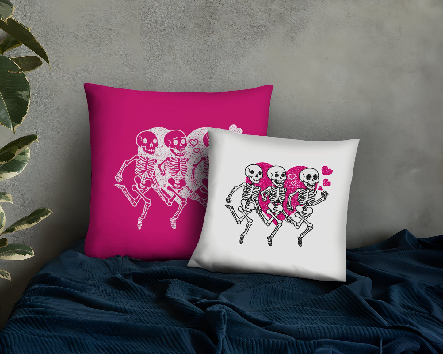 Skeleton Runner Gift Cushion | Heart Pillow
