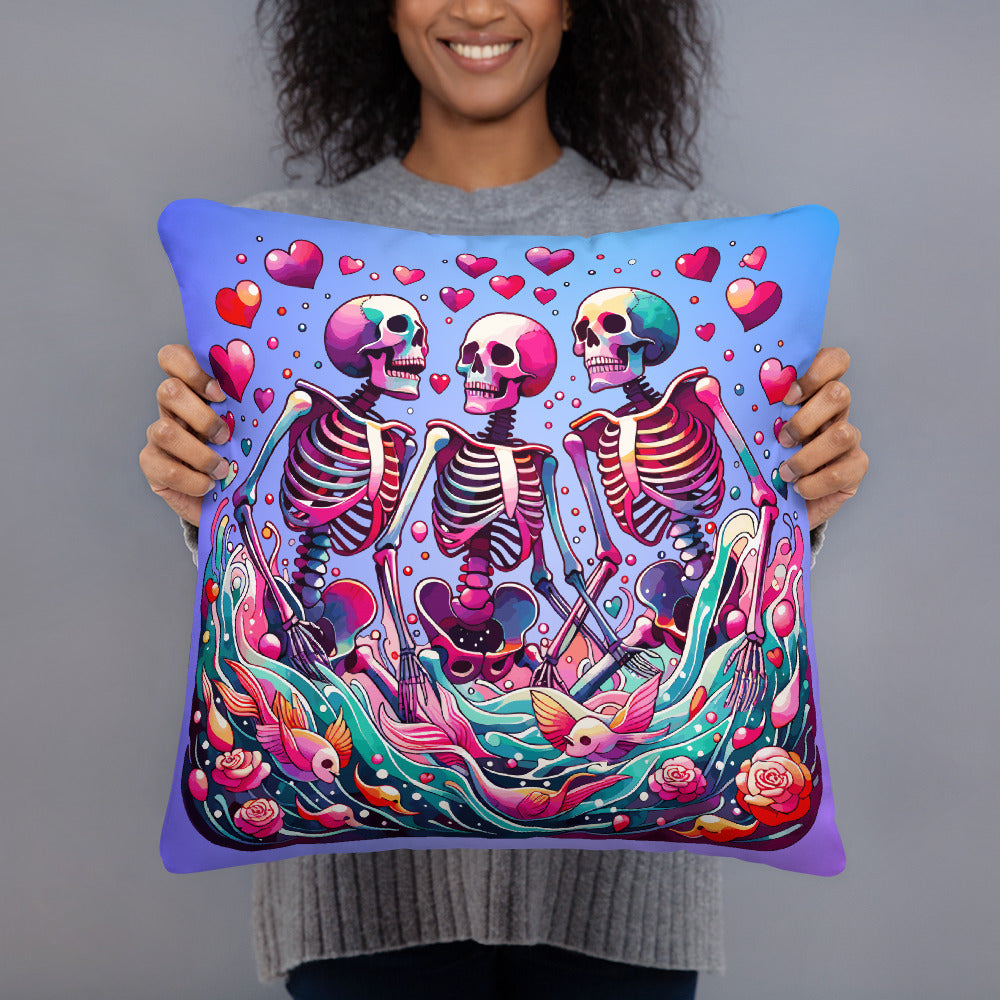 Skeleton Love Pillow Valentine's Day Decor