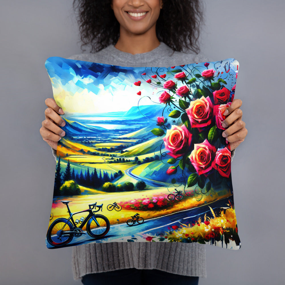 Romantic Cycling Pillow Valentine's Day Gift