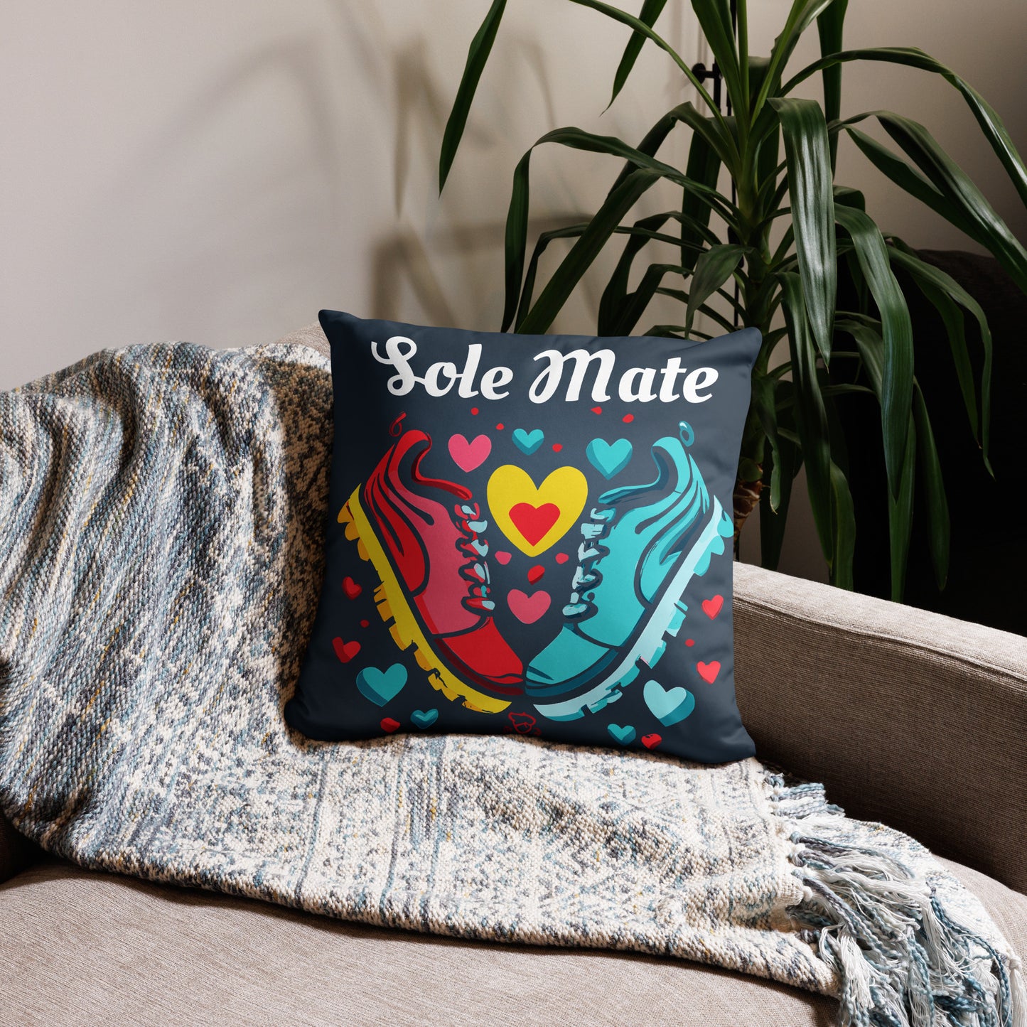 Sole Mate Running Valentine's Day Gift Pillow