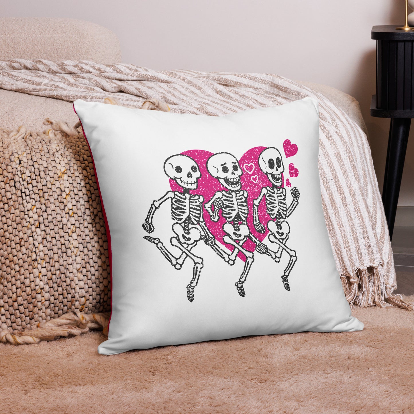Skeleton Runner Gift Cushion | Heart Pillow