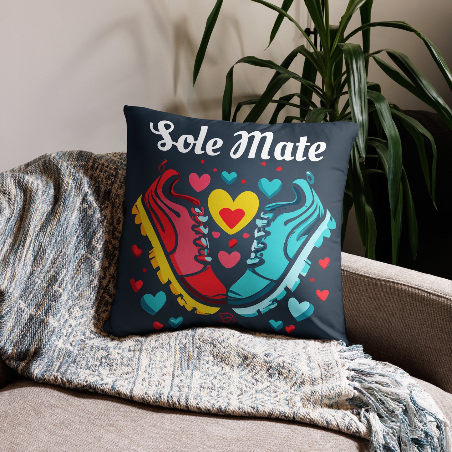 Sole Mate Running Valentine's Day Gift Pillow