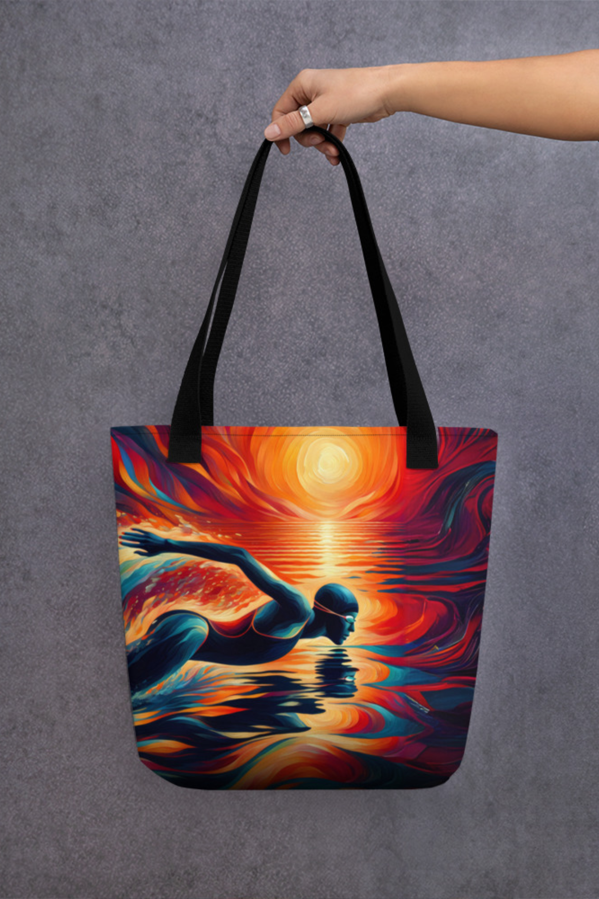 Abstract Swim gift for Swimmer Tote Bag