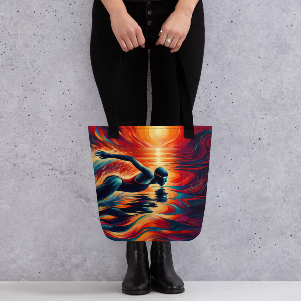 Abstract Swim gift for Swimmer Tote Bag