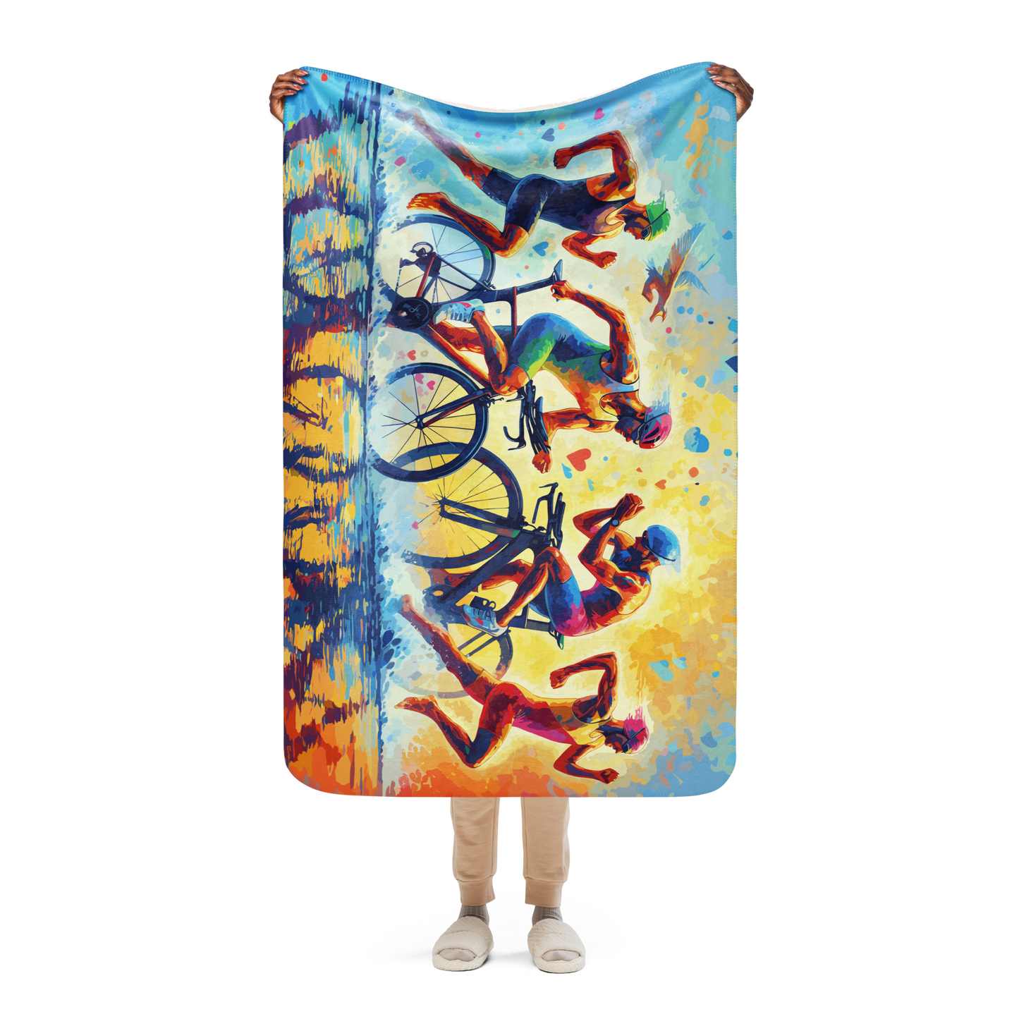 Colorful Triathlon Blanket for Triathletes