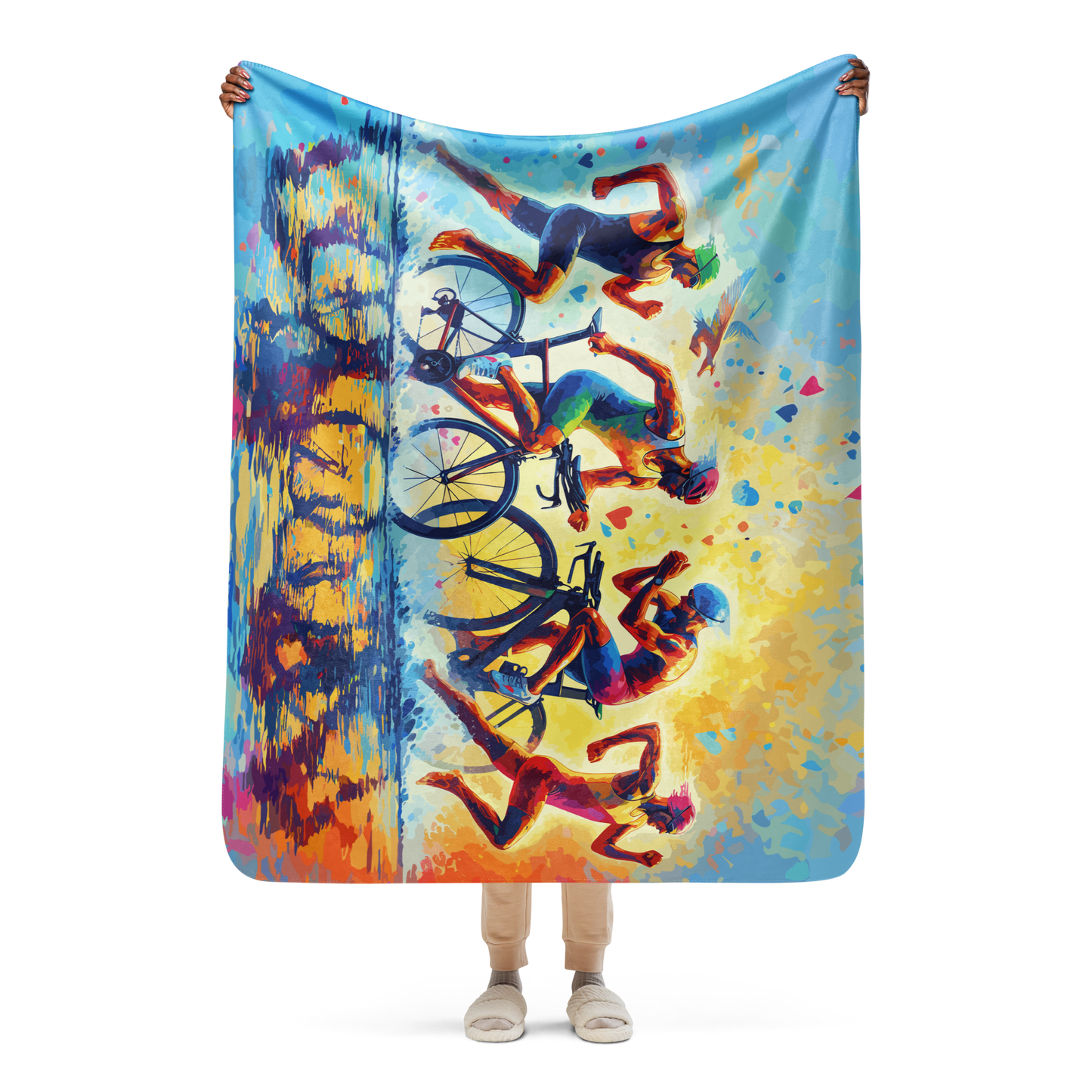 Colorful Triathlon Blanket for Triathletes