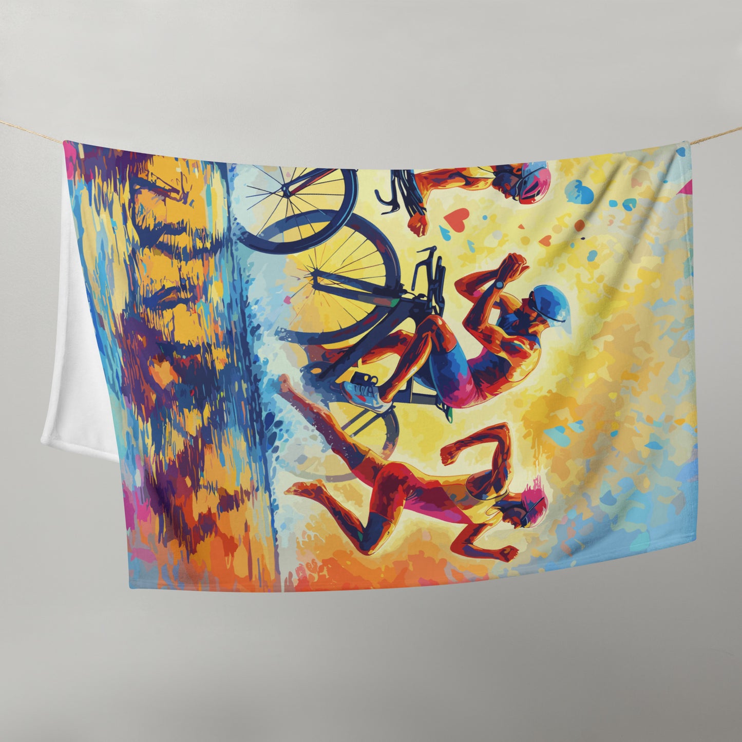 Colorful Triathlon Blanket for Triathletes