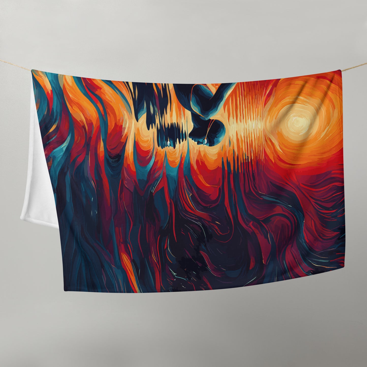 Abstract Swimmer Art Blanket