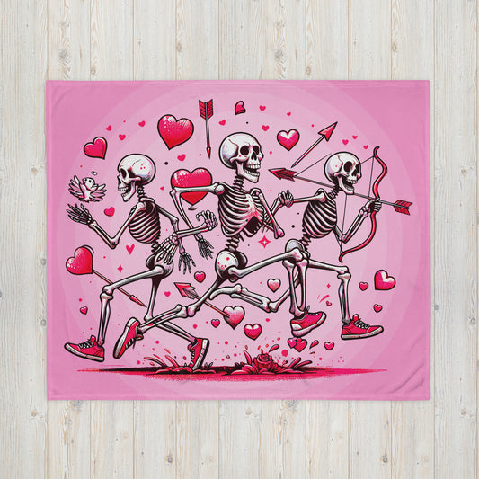 Skeleton Runner Blanket for Valentine's Day